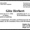 Herbert Goetz 1944-2003 Todesanzeige